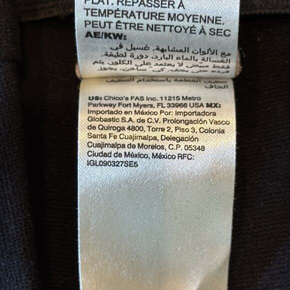 Chico's So Slimming Juliet Black Straight Leg Ponte Pant Size 1R/8R - Picture 9 of 10